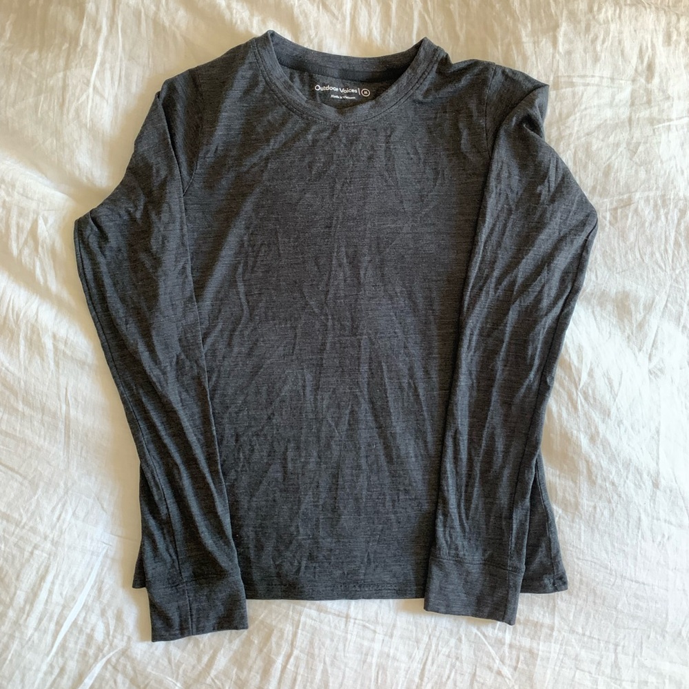 Outdoor voices merino long sleeve shirt